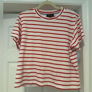 Red AYR Striped Sno cone Tee